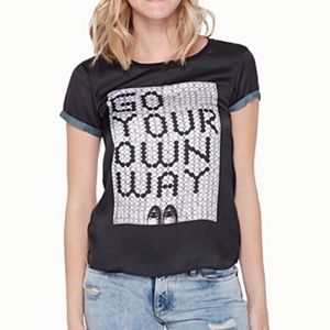 Go your own way graphic tee blouse NWT